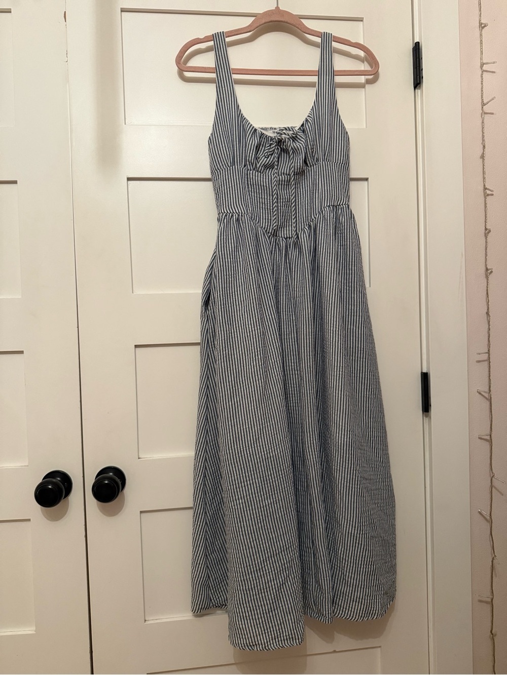Workshop Republic Clothing Blue & White Striped Casual Sundress